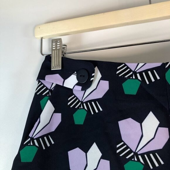 Anthropologie x Mare Mare Blue Lotus Print Floral Flat Chino Mini Shorts Size XS - Picture 4 of 14